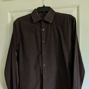 Zara Man Black Tag slim fit long slv dress shirt